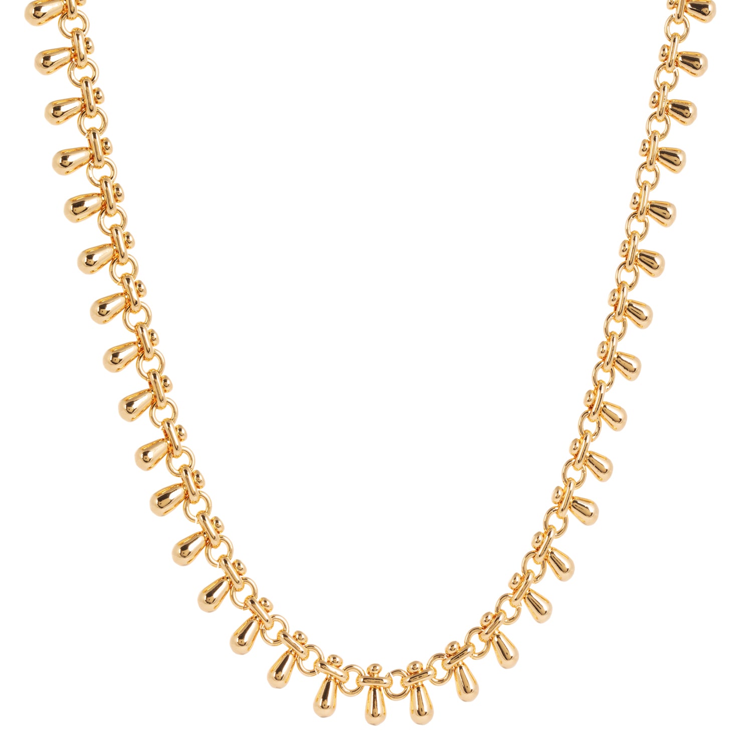 Katia Gold Chain Necklace With Teardrop Tassels