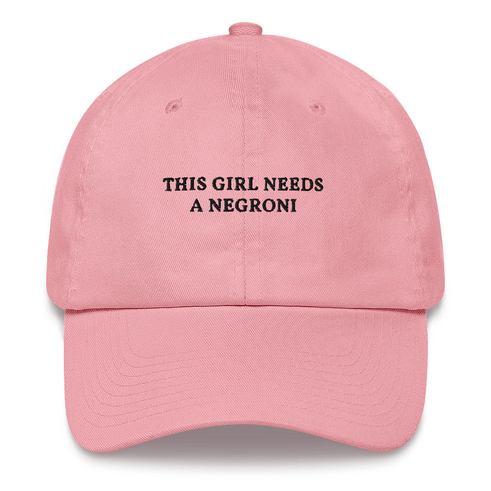 This Girl Needs a Negroni - Embroidered Cap