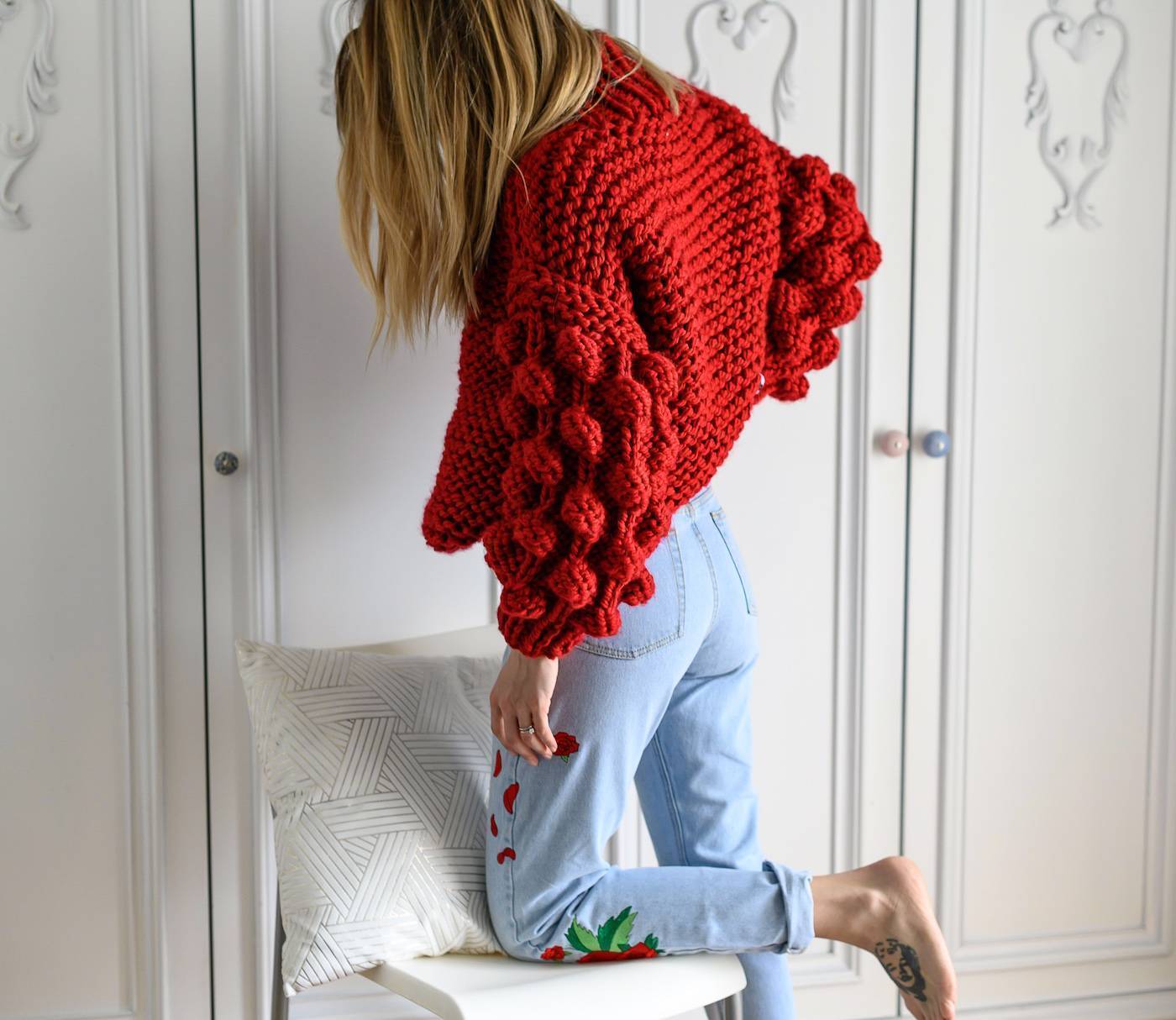 Pink Bubble Stitch Sweater Bubble Knit Sweater Pink Urbankissed