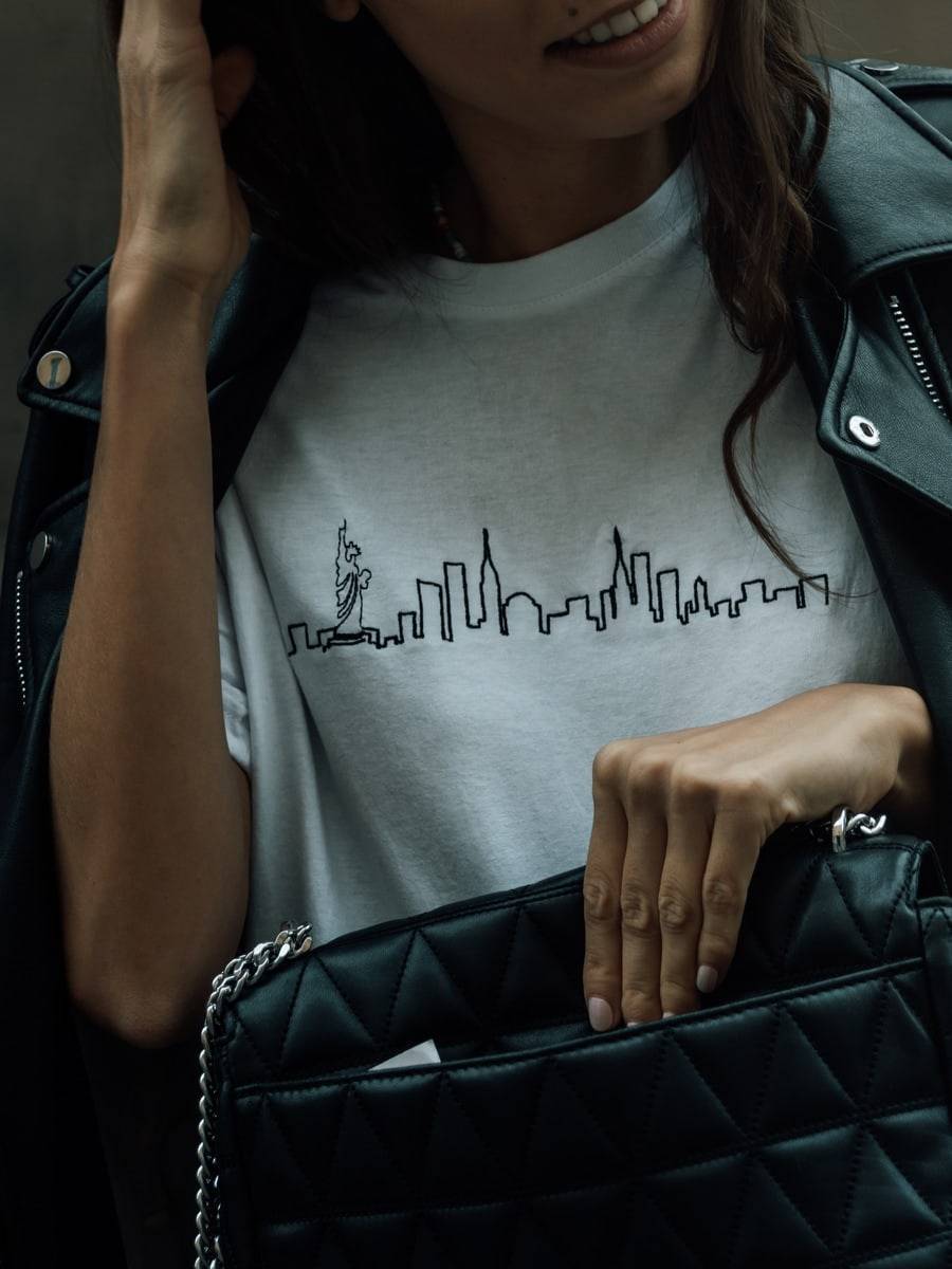Embroidered Skyline - New York | Organic Cotton T-shirts