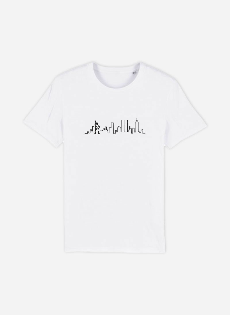 Embroidered Skyline - New York Cotton | T-shirts Organic