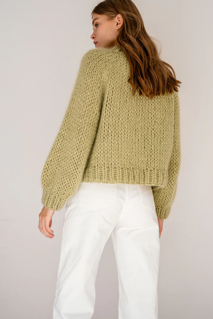 Relaxed Mohair Sweater in Cardamom Seed | Sustainable Knitwear