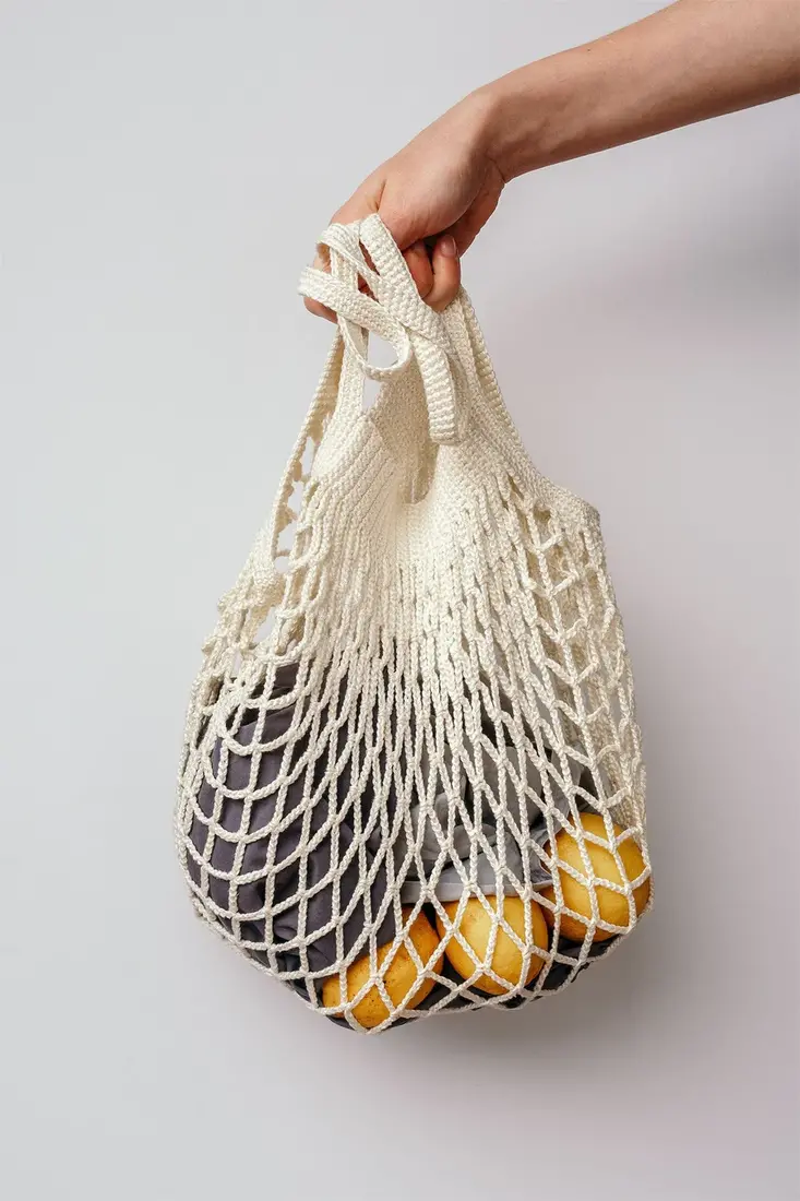 Net Bag in White - Cotton