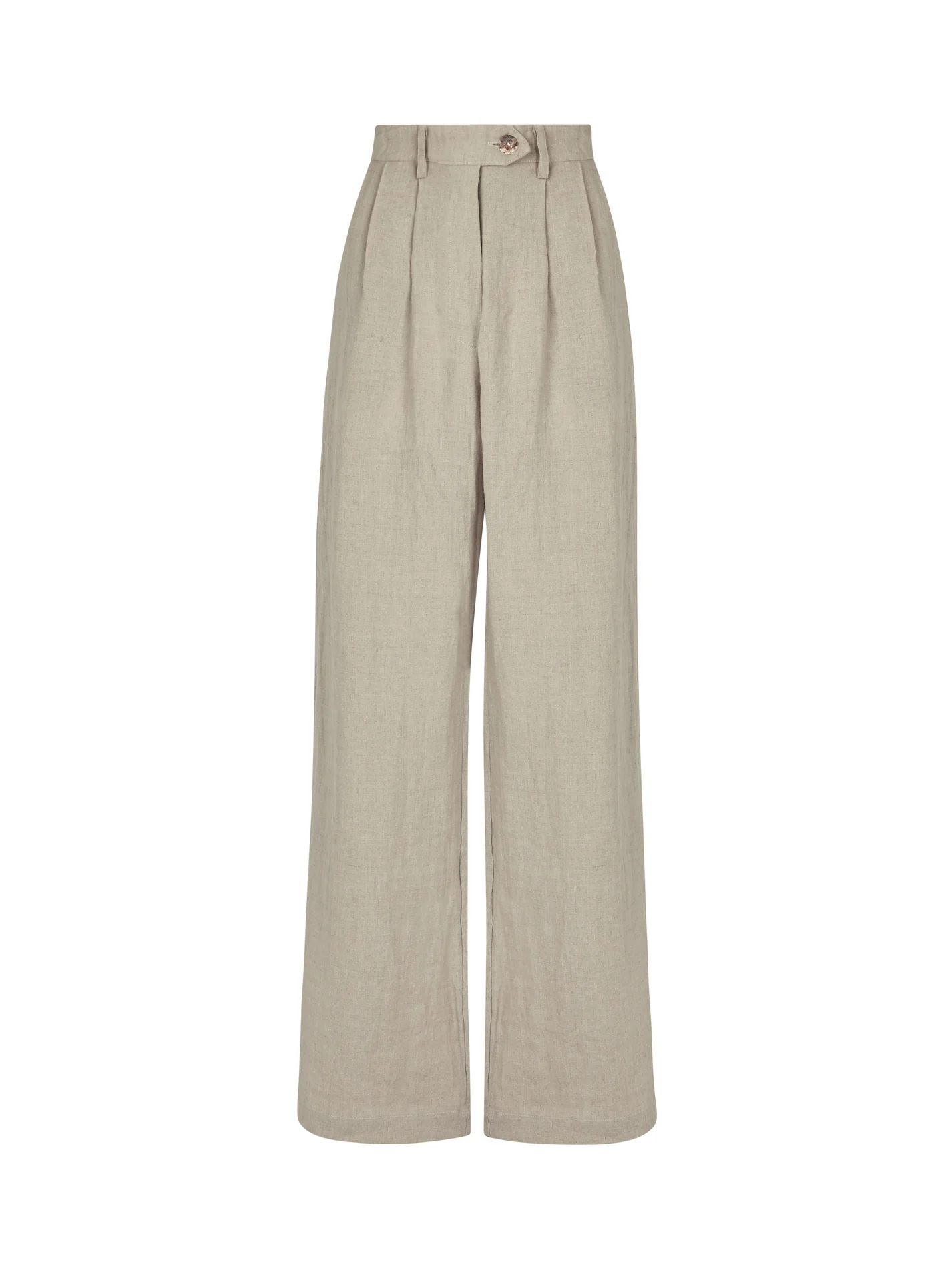 Pure Linen Beige standalone Pant for Woman