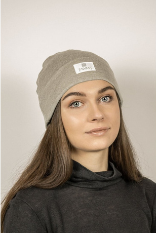 Brown Wool Knit Caramel Beanie - Cable
