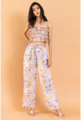 Buy Anvi Be Yourself Pink Floral Print Crop Top Pants Set for Women Online  @ Tata CLiQ
