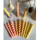 Taper Candles yellow peach pink