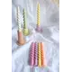 Taper Candles pink yellow peach lilac
